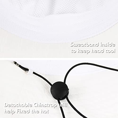 Docila Waterproof Bucket Hats For Men Women Beige White Light Weight Golf Fisherman Rain Hat Outdoor Packable Sun Protection Cap With Removable String #TOP4