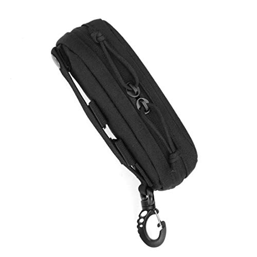 LIVIQILYEU Caja protectora para gafas tácticas Molle, a prueba de golpes, portátil, para exteriores, con funda de transporte Negro Negro (Talla...