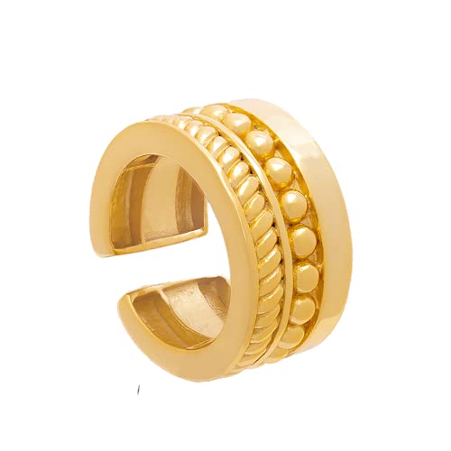 Bague en or large Moss la touche bohème chic pour vos soirées