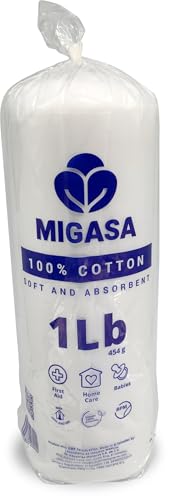 MIGASA Cotton Roll 1 lb 100% Natural Cotton for Personal Care
