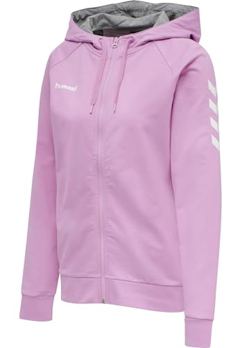 hummel GO Cotton Zip Hoodie Woman Sweatshirt, Orchid, XS