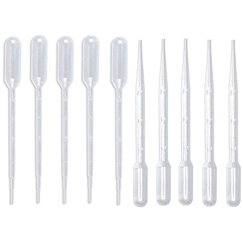 100Pcs Plastic Transfer Pipettes by L-BOST, 3ml Disposable Calibrated Droppers for Essential Oils, Science Laboratory,DIY Projects