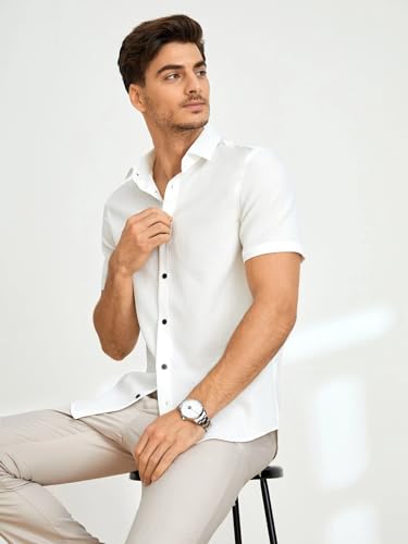 Image of TAGDO Men's Casual Shirt|| Solid Shirt|| Half Sleeve (5160)