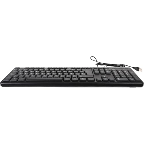 TOPPERFUN Teclado Electrónico USB Cable, Diseño Sencillo y Compacto, Color Negro, Adecuado para Usuarios de Computadoras en Ambientes de Oficina