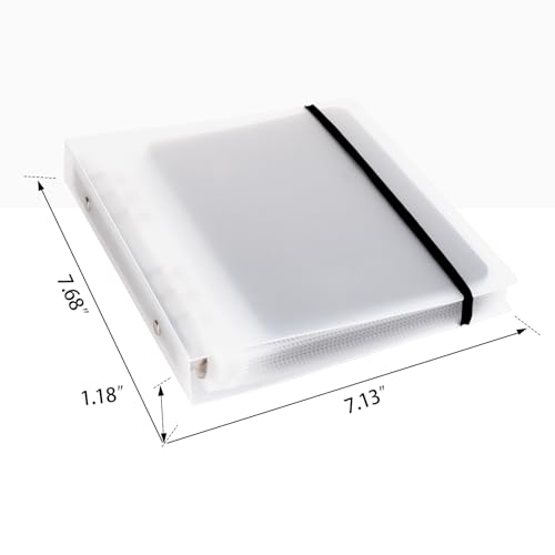 Image of UNIMEIX 12 Pcs Magnetic Sheets for Die Storage with 1 Binder Cover, Stamp and Die Storage Pockets Die Cut Storage for Card Making Supplies(0.8 mm Thickness,Translucent