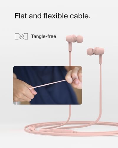 Image of Belkin SoundForm Wired Earbuds with USB-C Connector, in-Ear Earphones w /Microphone - USB-C Headphones for iPhone 17, iPhone 16, iPad mini, Galaxy S25, Google Pixel 9, Android, and More - Pink