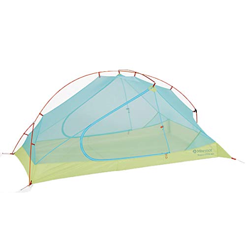 Tenda da campeggio a cupola, misure 221 x 107 x 99 cm (lung x larg x alt); misura ripiegata 46 x 18 cm; peso 1,02 kg; inclusi borsa per il trasporto, tiranti e pioli necessari