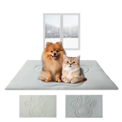 EXPAWLORER Reversible Dog Bed Mat Large (Cool & Warm) 47”x28”