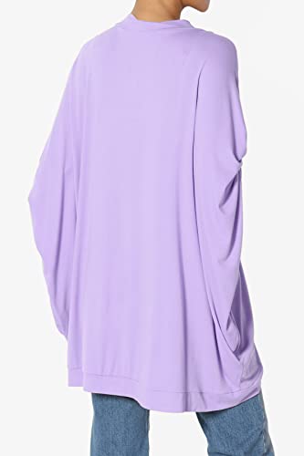 Women's Cocoon Draped Jersey Knit 3/4 Sleeve Oversized Open Front Cardigan4