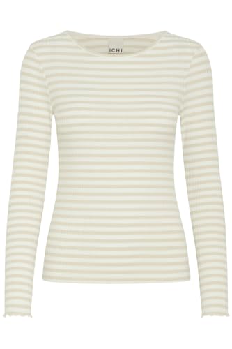 ICHI Ihcella Ls T-Shirt Femme noir à manches longues en coton basique