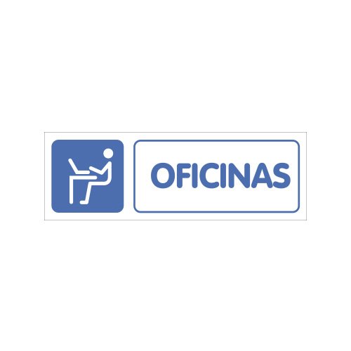 S21 Señalización PLA029.GN - Señal de oficinas multicolor