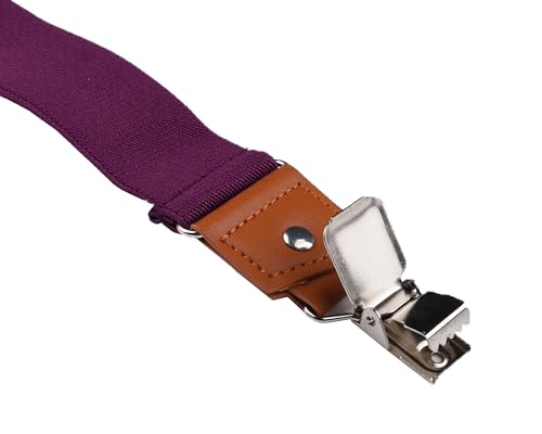 Image of Suspenders for Men Y Back Adjustable Elastic with Strong Clips 47 Inches