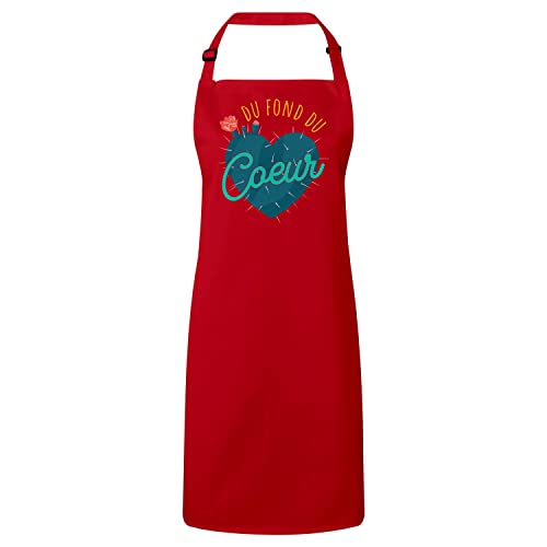 Tablier cuisine premium du fond du coeur motif cactus pour la maison