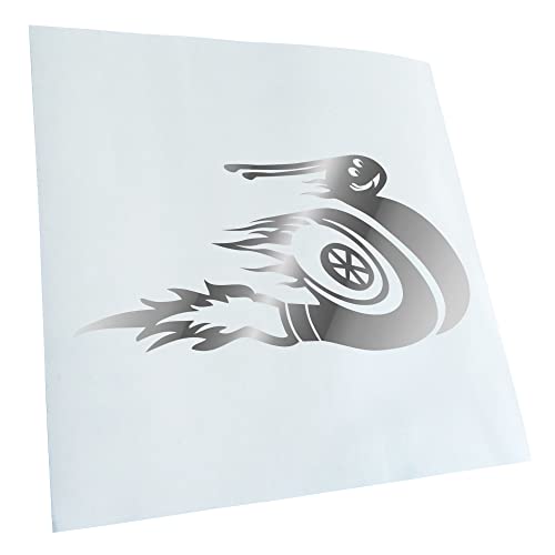 Kiwistar - Autocollant - Turboescargot - Speedracing - Moteur turbo - chrome - G10 - Pour voitures, vélos, véhicules, motos, cyclomoteurs, tuning, vitres arrière