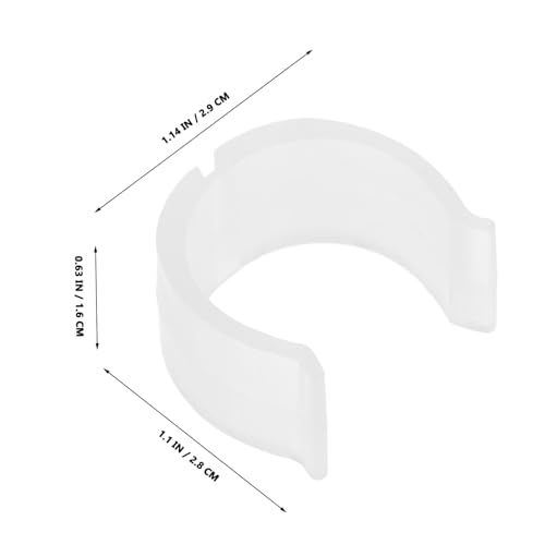 DECHOUS 4pcs Heavy Duty Curtain Rod Holder Buckle Ceiling Mount Brackets with Antislip Shaped Pads for Secure Installation Design for Curtain Poles