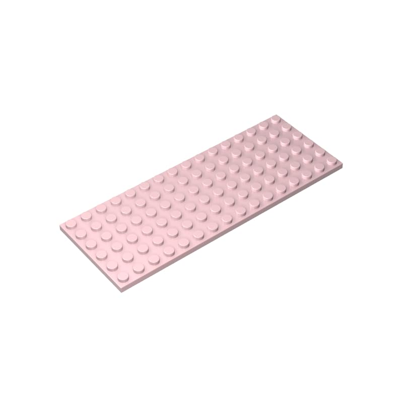 GDS-558 Compatible with LEGO Bricks 3027 Plate 6x16, light pink, 10 PCS