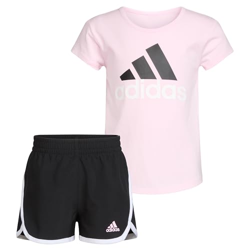 Image of adidas girls Graphic Tee & Gym Shorts T-shirt Set
