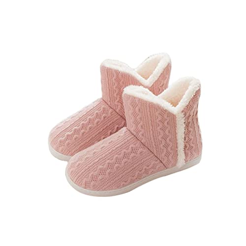 Naughtyangel Women's Slippers boots Indoor Outdoor Fuzzy Lining Warm Soft Booties Bedroom shoes，Fluffy Plush Winter Comfy House Slippers