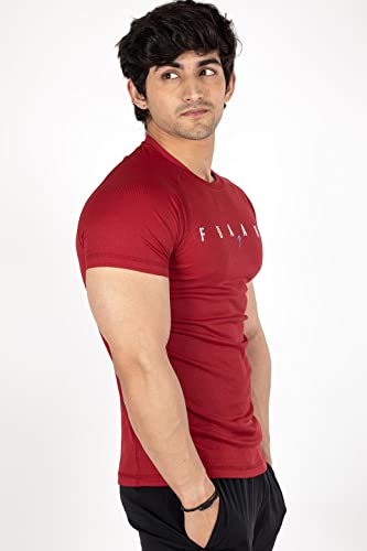 Image of FUAARK Men's Round Neck Slim fit Gym & Active wear Sports T-Shirt for Workout & Casual Wear