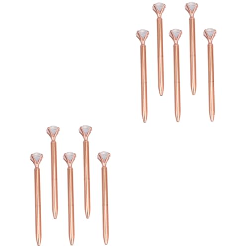 Stylo bille de luxe or rose avec diamant étincelant pour l'écriture chic