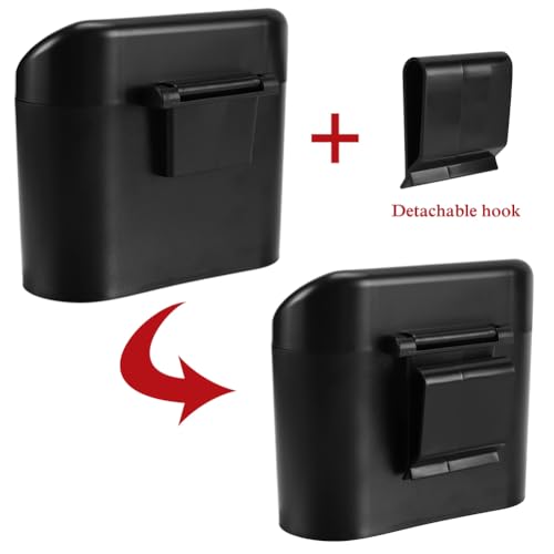 image for Accmor Car Trash Can with Lid, 2 Pack Mini Auto Dustbin Garbage Organi