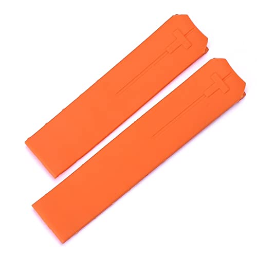 EZZON Tissot T-Touch T013 T047 Bracelet de montre en caoutchouc de silicone souple 20 mm Noir Orange Sport étanche T091 T013420A, 20 mm, Plastique, Agate