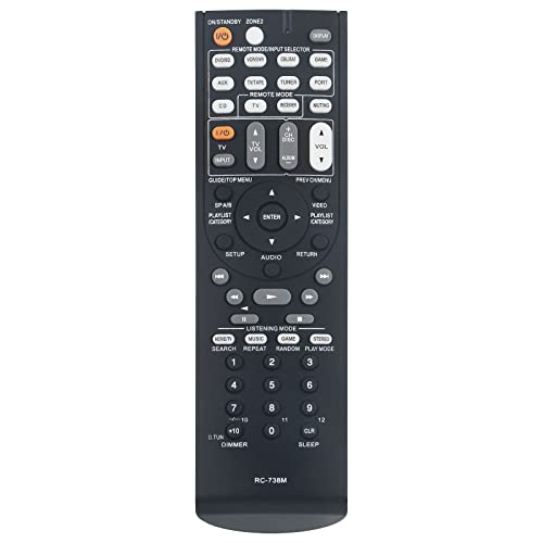 RC-738M Reemplazo de control remoto aplicable para el sistema de cine en casa ONKYO RC738M RT24140738 HTS7200 HT-S7200 HTRC160 HT-RC160 TX-NR607 TXSR607 TX-SR607 RC-739M DTR201 R 20.1 DTR301 DTR 30.1
