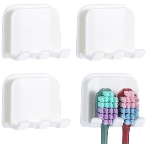 Gjinxi 4Pcs Wall Mounted Toothbrush Holders Cover