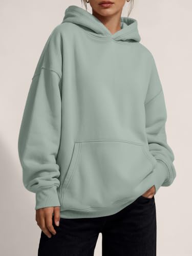 Image of Trendy Queen Women Oversized Hoodies Fall Outfits | Gentle Skin Feel, Aesthetic Drop Shoulder, Large Kangaroo Pocket, Seamless Daily Outfit Match
