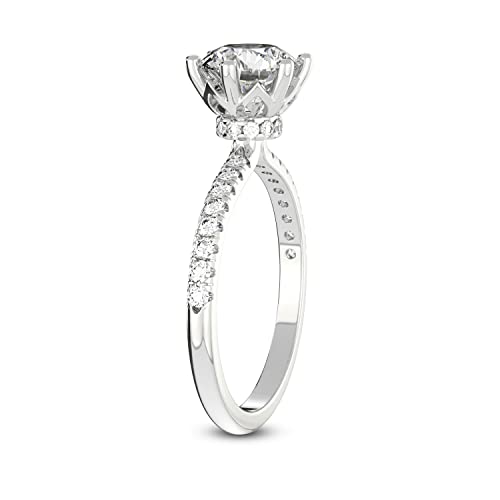 FRIENDLY DIAMONDS Lab Grown Diamond Ring For Women IGI Certified | 1-5 Carat Olivia Secret Halo Lab Diamond Ring | 14K Or 18K White, Yellow Or Rose Gold | FG-VS Quality3