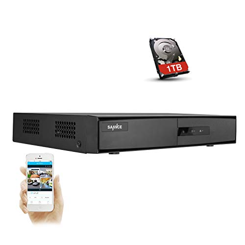 SANNCE 8-Channel HD 1080P Lite Wired Home Security Surveillance System Video DVR Recorder