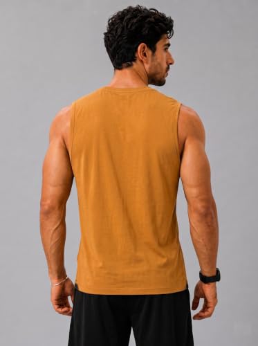 Image of CHKOKKO Sleeveless T Shirts Gym Vest for Men Workout Premium Cotton Blend
