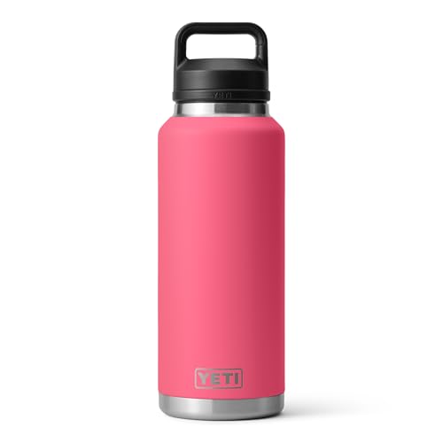 Image of YETI Rambler 46 oz Bottle, Leakproof, Vacuum Insulated, Stainless Steel with Chug Cap, Tropical Pink