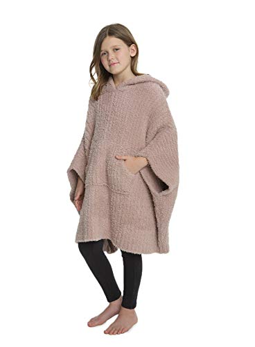 Barefoot Dreams CozyChic Youth Ribbed Cozy Poncho, Kids Poncho2