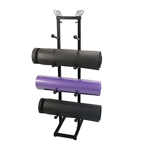 Support de rangement pour tapis de yoga et snowboard en métal noir au design épuré