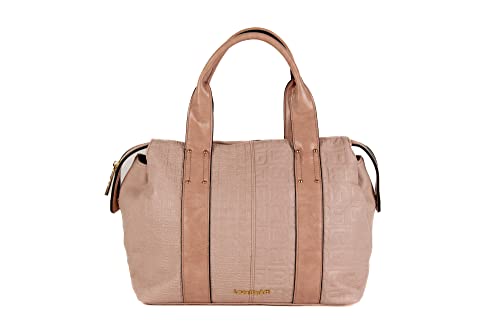 Biagiotti Sac femme 2 poignées coffre bandoulière amovible réglable, impression avant, finition contrastée, rectangulaire Laura ART : LB22S-108-2 ligne KENDY couleur CIPRIA