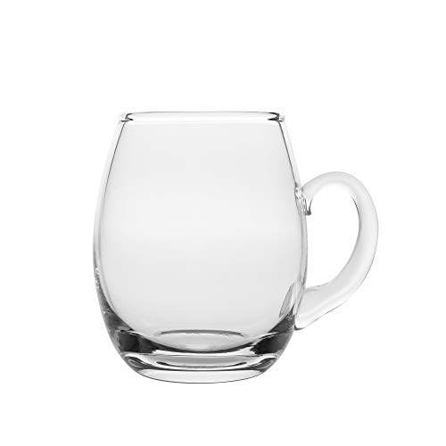 Vaso de Cerveza Grande de Cristal Transparente con Asa 20 oz