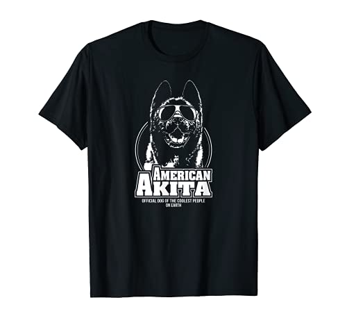 Funny Proud American Akita coolest people dog saying dog T-Shirt, Black