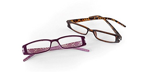 London Fog Designer Reading Glasses for Men & Women 2 PK Readers- 1.50