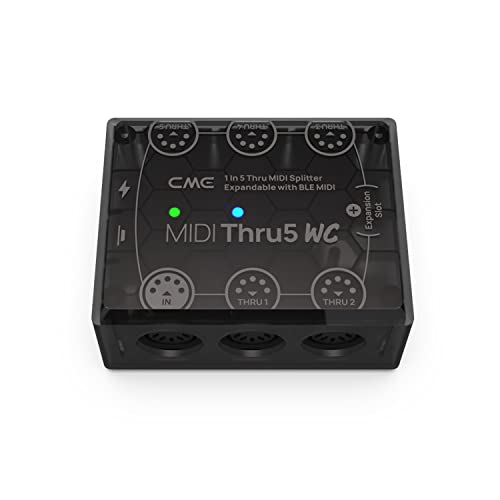 Cme Midi Thru5 Wc - 1-In-5-Out Midi Thru/Split Via 5-Pin Din With Optional Bluetooth Midi, State-Of-The-Art Technology, High-Speed Performance, Extreme Accuracy For All Midi Devices #TOP3