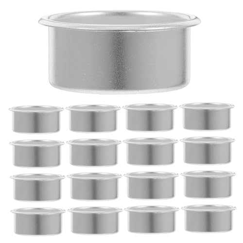 IMIKEYA 20pezzi Stampo Per Candela Votiva in Alluminio Contenitori Vuoti Per Candele Per Artigianato Decorazioni Natalizie Fai Da Te Matrimoni Compleanni Anniversari
