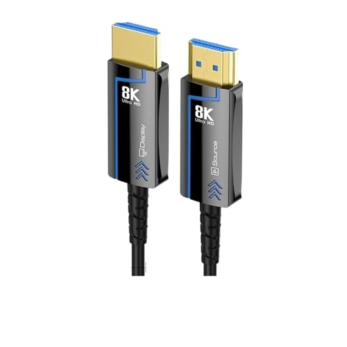 8K HDMI対応 2.1 ケーブル 光ファイバー 60Hz 4K 120Hz 超高速 48Gbps HDR EARC HDCP HD TV Box コンピュータープロジェクター用(8K-04-01-1056,3m)