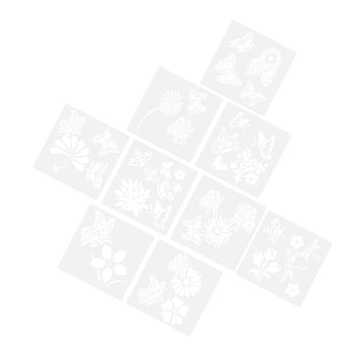 EXCEART 9 Uds Plantilla De Dibujo De Mariposa Ahuecada Para Niños Herramienta Auxiliar Blanca Para Mascotas