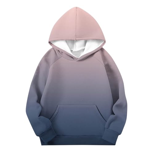 Girls Oversized Hoodie Shirts Gradient Color Hooded Pullover Tops Dressy Casual Long Sleeve Loose Kids Preppy Clothes3