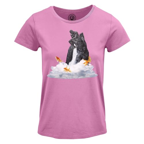 T-shirt poisson volant femme col rond pour affirmer une allure artistique unique