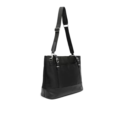 MISAKO Malas grandes tipo shopper mulher - espaço, resistente - universidade, trabalho, diário, Chaleira preta