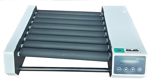 Test Tube Roller Mixer Digital Roller Mixer with Speed Range 20-80rpm Max Capacity 12 * 50ml Centrifuge Tube / 0.8kg Specs φ 6-34mm for Mixing Viscous Liquids and Solid-Liquid Suspensions