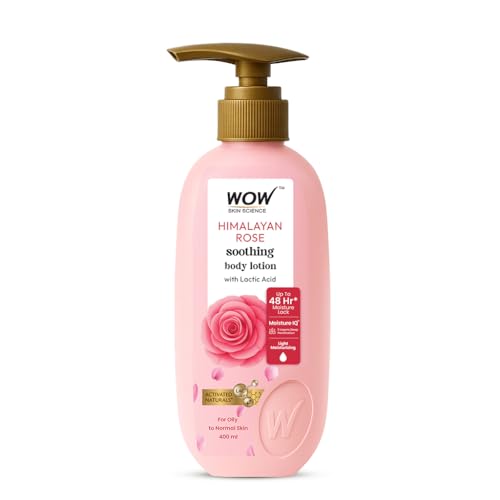 Image of WOW Skin Science Himalayan Rose Body Lotion For Light Hydration - Normal To Oily Skin - with Rose Water, Beetroot Extract - 400mL