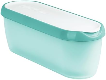Tovolo Glide-A-Scoop Reusable Ice Cream Tub, Tropical Breeze – Airtight BPA-Free Ice Cream Container for Homemade Ice Cream, Compact Freezer Storage, Dishwasher Safe (1.5 Quart)