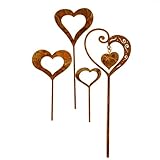 Zidoley Decorazione da giardino in metallo arrugginito, resistente alle intemperie, decorazione da giardino per esterni, durevole, design arrugginito, per giardino, prato e giardino anteriore, per